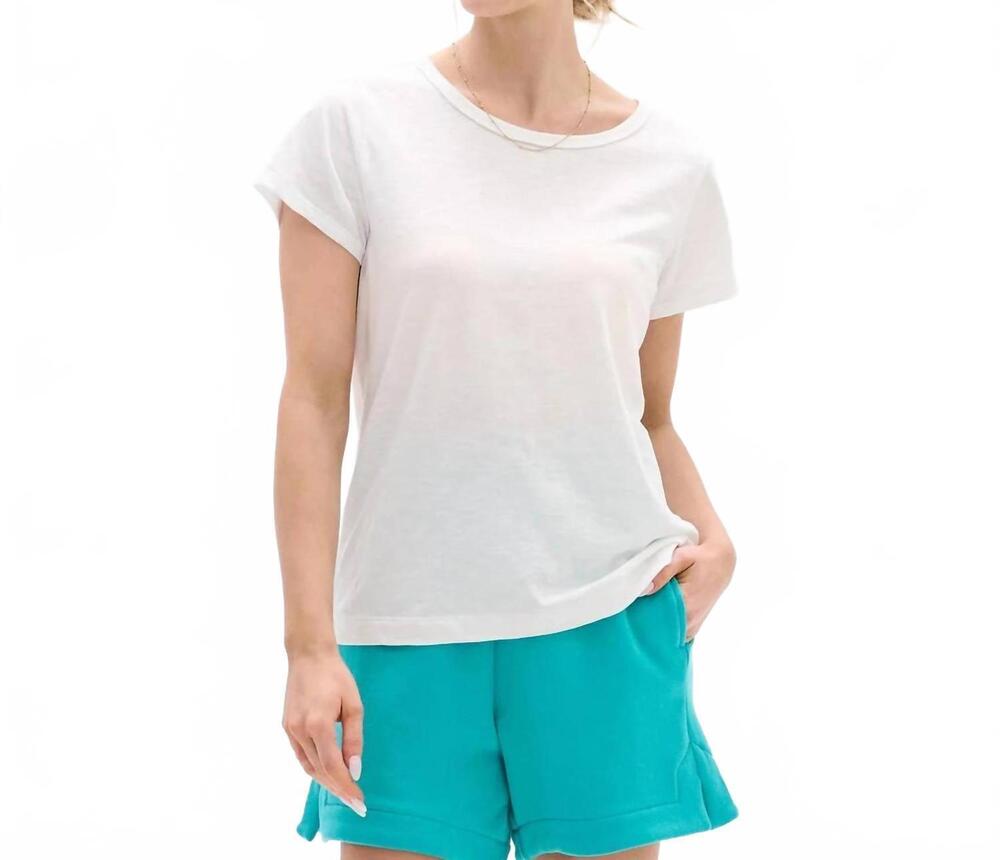 NEW HATLEY essential crew neck tee in white